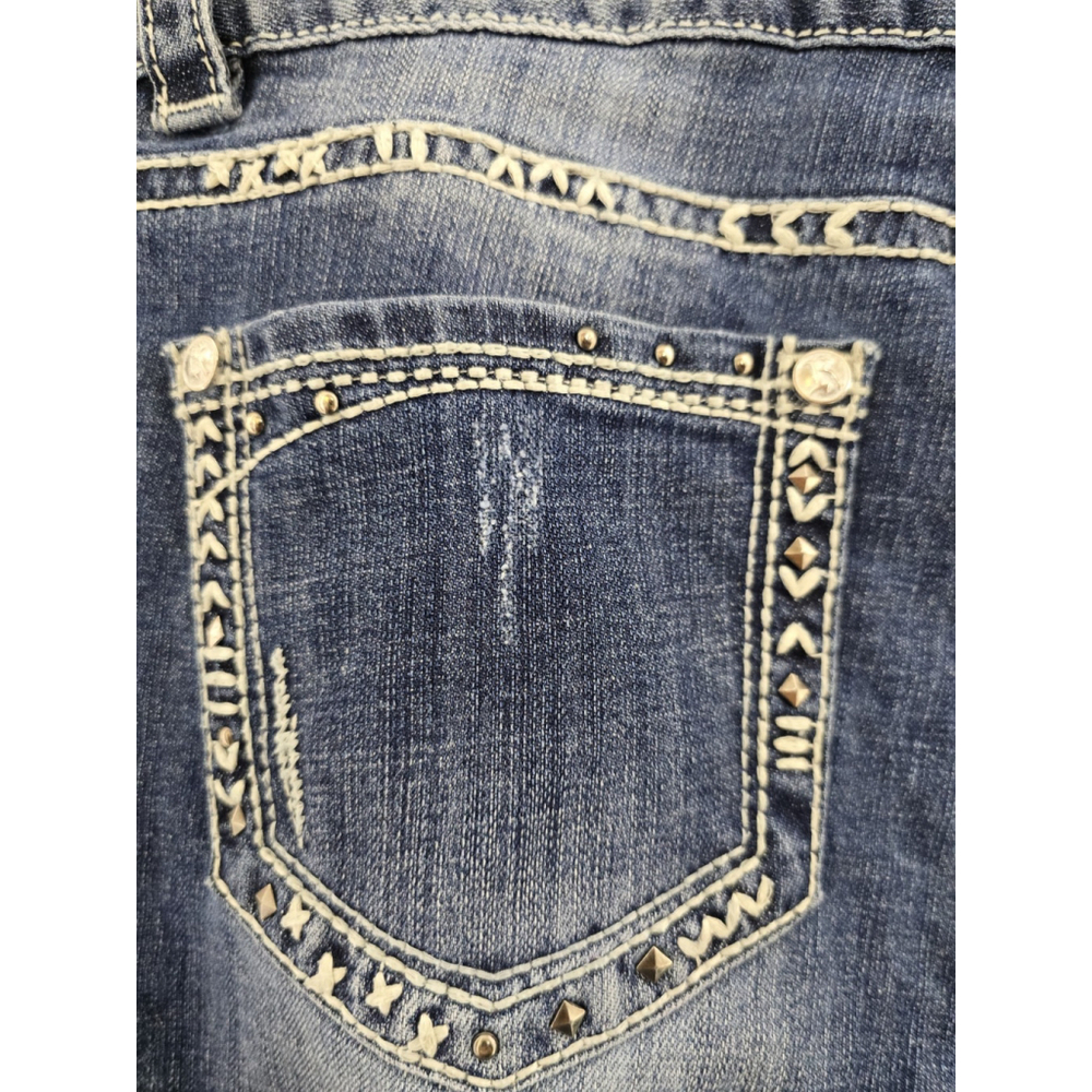Rock And Roll Cowgirl Boyfriend Denim Jeans. Cot/span. Ladies Size 30x32 - Picture 10 of 14